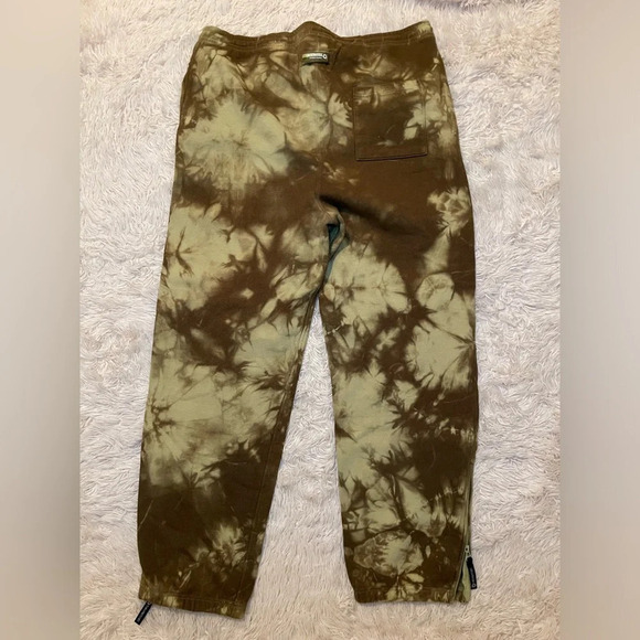 Amademiks tie dye joggers sweatpants drawstrings zip hem pockets khaki size XL - Picture 7 of 11